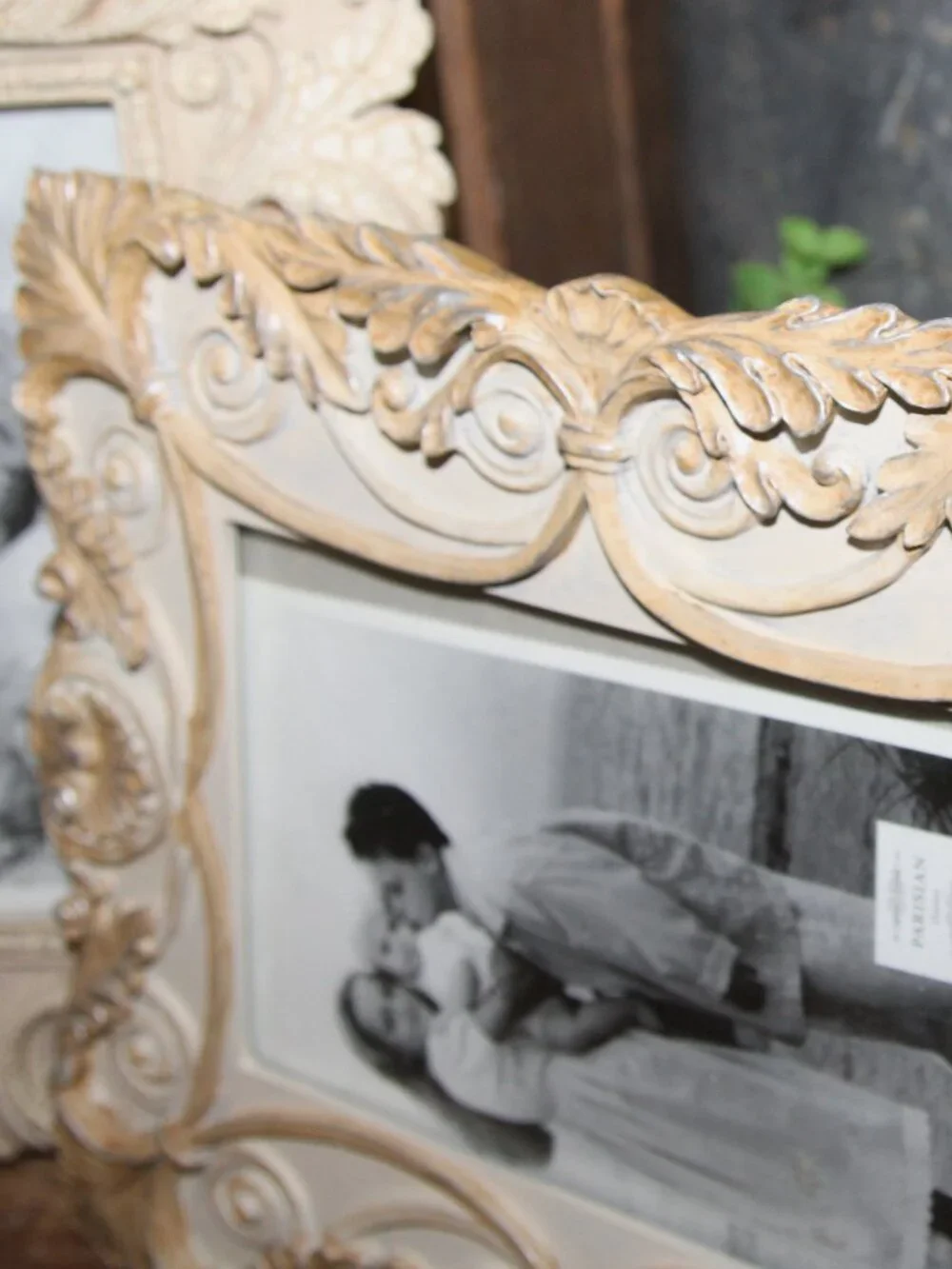 Pair of Ornate Shabby French Country Table Top Picture Frames